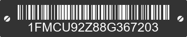 2008 FORD Escape 1FMCU92Z88G367203 VIN decoded