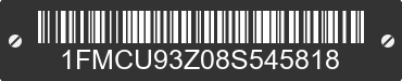 2008 FORD Escape 1FMCU93Z08S545818 VIN decoded