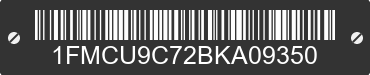 2011 FORD Escape 1FMCU9C72BKA09350 VIN decoded