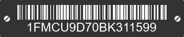 2011 FORD Escape 1FMCU9D70BK311599 VIN decoded