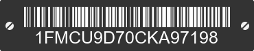 2012 FORD Escape 1FMCU9D70CKA97198 VIN decoded