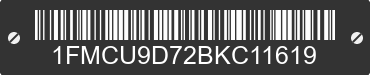 2011 FORD Escape 1FMCU9D72BKC11619 VIN decoded
