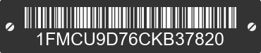 2012 FORD Escape 1FMCU9D76CKB37820 VIN decoded