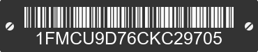 2012 FORD Escape 1FMCU9D76CKC29705 VIN decoded