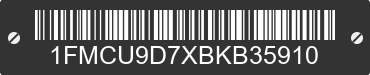 2011 FORD Escape 1FMCU9D7XBKB35910 VIN decoded