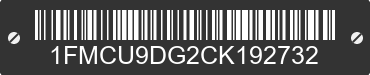 2012 FORD Escape 1FMCU9DG2CK192732 VIN decoded