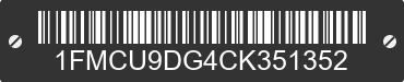 2012 FORD Escape 1FMCU9DG4CK351352 VIN decoded