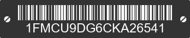 2012 FORD Escape 1FMCU9DG6CKA26541 VIN decoded