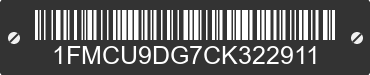 2012 FORD Escape 1FMCU9DG7CK322911 VIN decoded