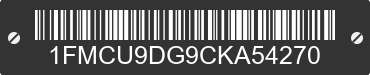 2012 FORD Escape 1FMCU9DG9CKA54270 VIN decoded