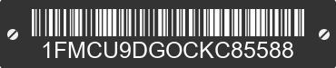 2012 FORD Escape 1FMCU9DGOCKC85588 VIN decoded