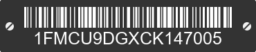 2012 FORD Escape 1FMCU9DGXCK147005 VIN decoded