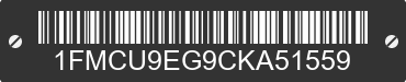 2012 FORD Escape 1FMCU9EG9CKA51559 VIN decoded