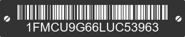 2020 FORD Escape 1FMCU9G66LUC53963 VIN decoded