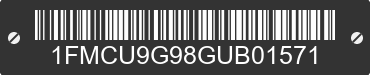 2016 FORD Escape 1FMCU9G98GUB01571 VIN decoded