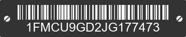 2018 FORD Escape 1FMCU9GD2JG177473 VIN decoded