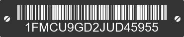 2018 FORD Escape 1FMCU9GD2JUD45955 VIN decoded