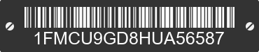 2017 FORD Escape 1FMCU9GD8HUA56587 VIN decoded