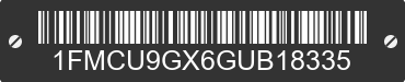 2016 FORD Escape 1FMCU9GX6GUB18335 VIN decoded