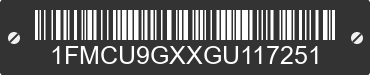 2016 FORD Escape 1FMCU9GXXGU117251 VIN decoded