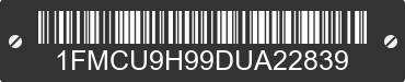 2013 FORD Escape 1FMCU9H99DUA22839 VIN decoded