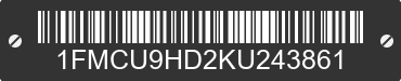 2019 FORD Escape 1FMCU9HD2KU243861 VIN decoded