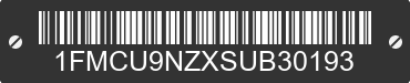 2025 FORD Escape 1FMCU9NZXSUB30193 VIN decoded