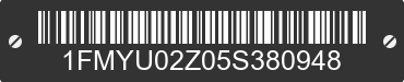 2005 FORD Escape 1FMYU02Z05S380948 VIN decoded