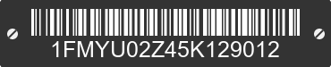 2005 FORD Escape 1FMYU02Z45K129012 VIN decoded