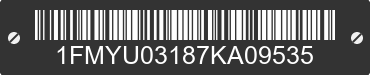 2007 FORD Escape 1FMYU03187KA09535 VIN decoded