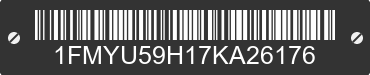 2007 FORD Escape 1FMYU59H17KA26176 VIN decoded