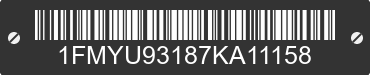 2007 FORD Escape 1FMYU93187KA11158 VIN decoded
