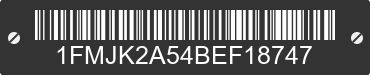 2011 FORD Expedition 1FMJK2A54BEF18747 VIN decoded