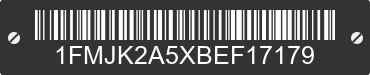2011 FORD Expedition 1FMJK2A5XBEF17179 VIN decoded