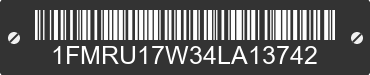 2004 FORD Expedition 1FMRU17W34LA13742 VIN decoded