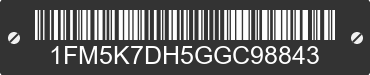 2016 FORD Explorer 1FM5K7DH5GGC98843 VIN decoded