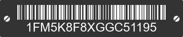 2016 FORD Explorer 1FM5K8F8XGGC51195 VIN decoded