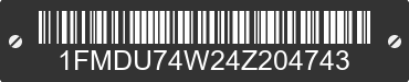 2004 FORD Explorer 1FMDU74W24Z204743 VIN decoded