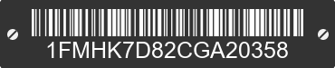 2012 FORD Explorer 1FMHK7D82CGA20358 VIN decoded