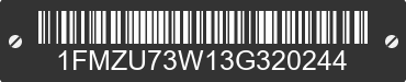 2003 FORD Explorer 1FMZU73W13G320244 VIN decoded