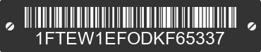 2013 FORD F-150 1FTEW1EFODKF65337 VIN decoded