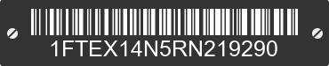 1994 FORD F-150 1FTEX14N5RN219290 VIN decoded