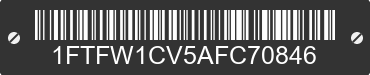 2010 FORD F-150 1FTFW1CV5AFC70846 VIN decoded