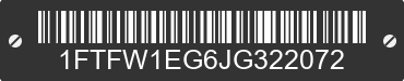 2018 FORD F-150 1FTFW1EG6JG322072 VIN decoded