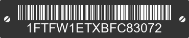 2011 FORD F-150 1FTFW1ETXBFC83072 VIN decoded