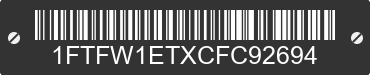 2012 FORD F-150 1FTFW1ETXCFC92694 VIN decoded
