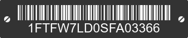 2025 FORD F-150 1FTFW7LD0SFA03366 VIN decoded
