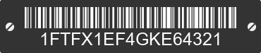 2016 FORD F-150 1FTFX1EF4GKE64321 VIN decoded
