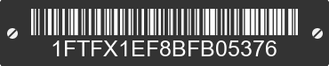 2011 FORD F-150 1FTFX1EF8BFB05376 VIN decoded