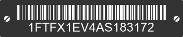 2010 FORD F-150 1FTFX1EV4AS183172 VIN decoded